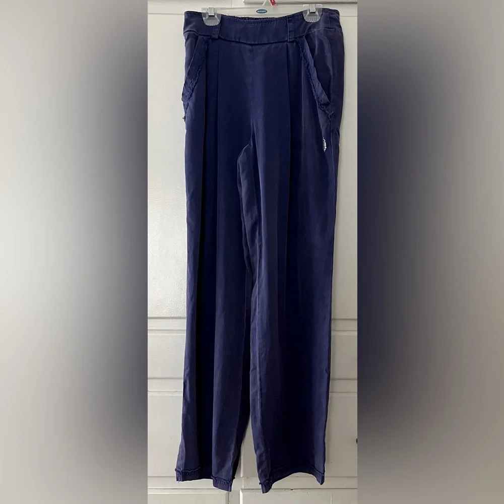 Free People NWOT pleat front sueded pants in purple size XS - Picture 1 of 8